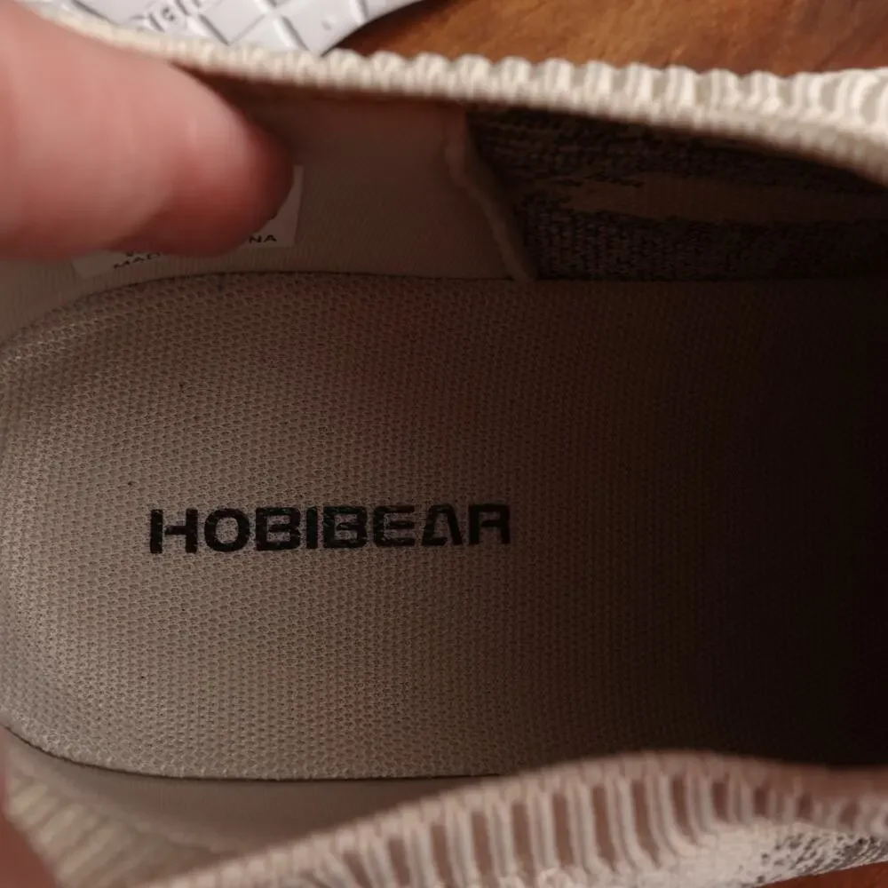 Hobibear Sneakers Unisex Size EU 42 US M8.5 W9.5 Beige Zephyr Wide Toe‎ Athletic